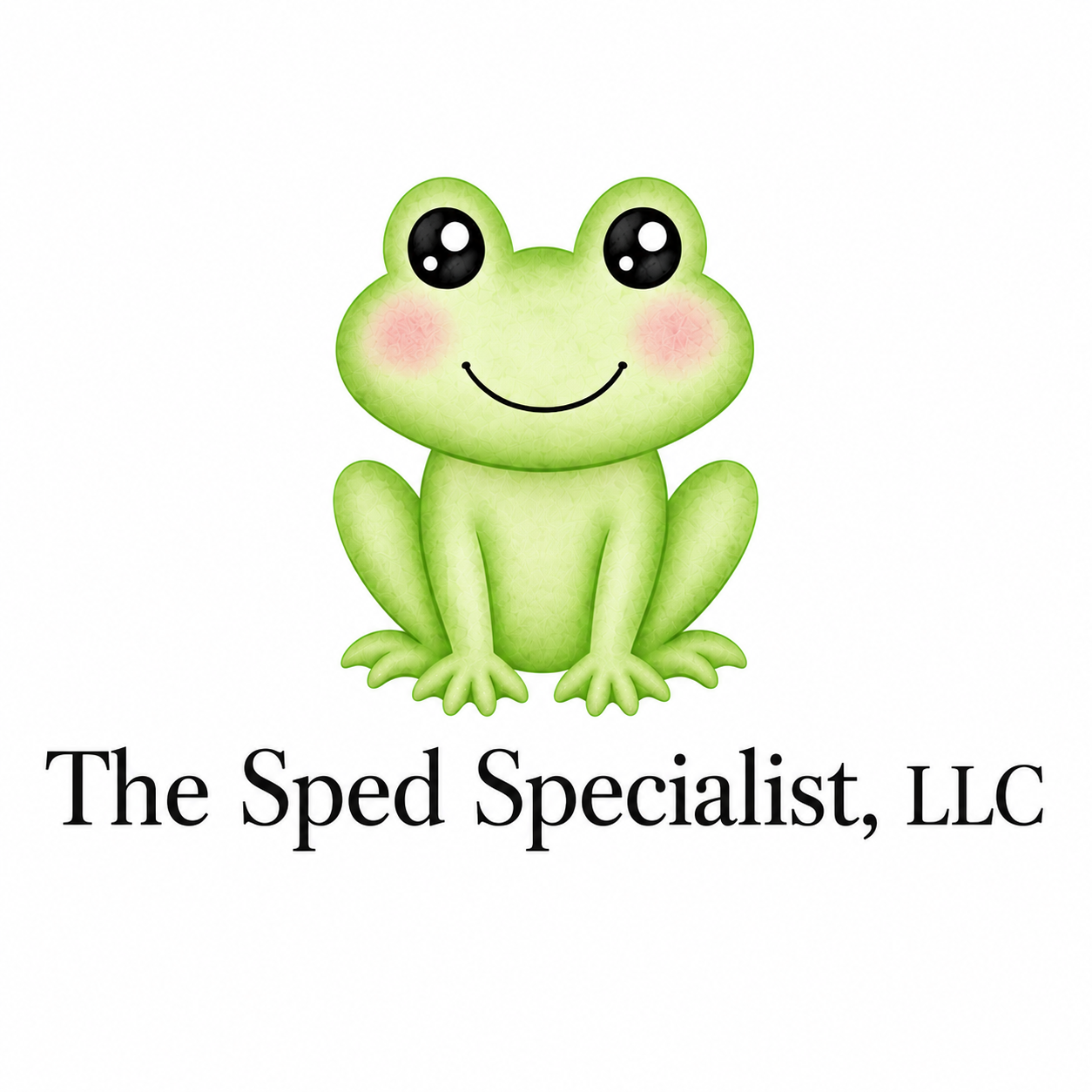 The Sped Specialist, LLC logo — a friendly watercolor frog